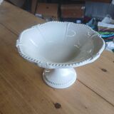 White earthenware compote dish