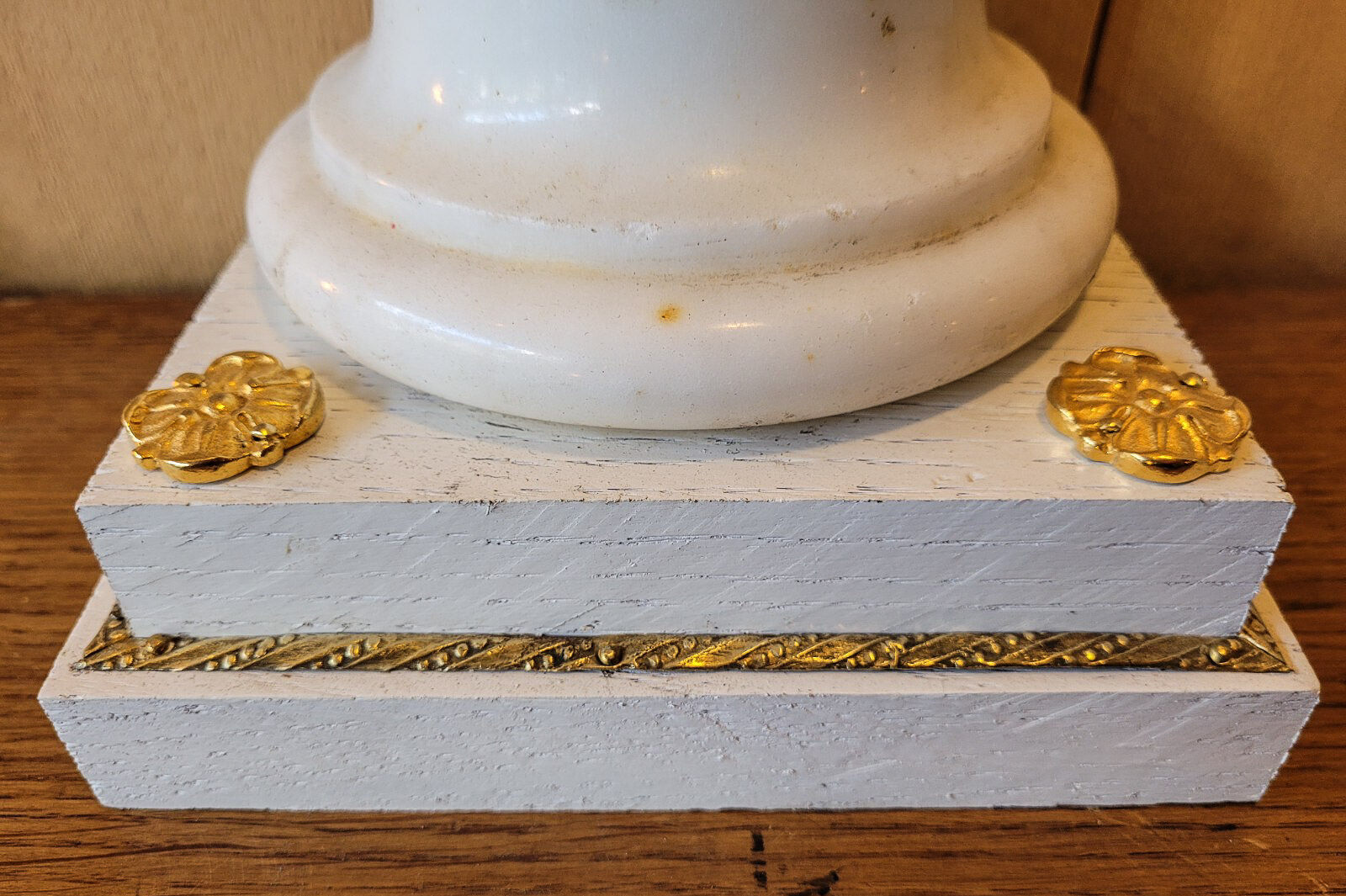 Pair of marble lamps