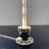 Scandinavian candle holder with plant decoration