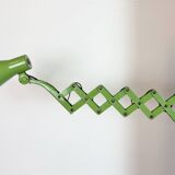 Green Industrial German Scissor Wall Lamp from Kaiser Leuchten, 1960s