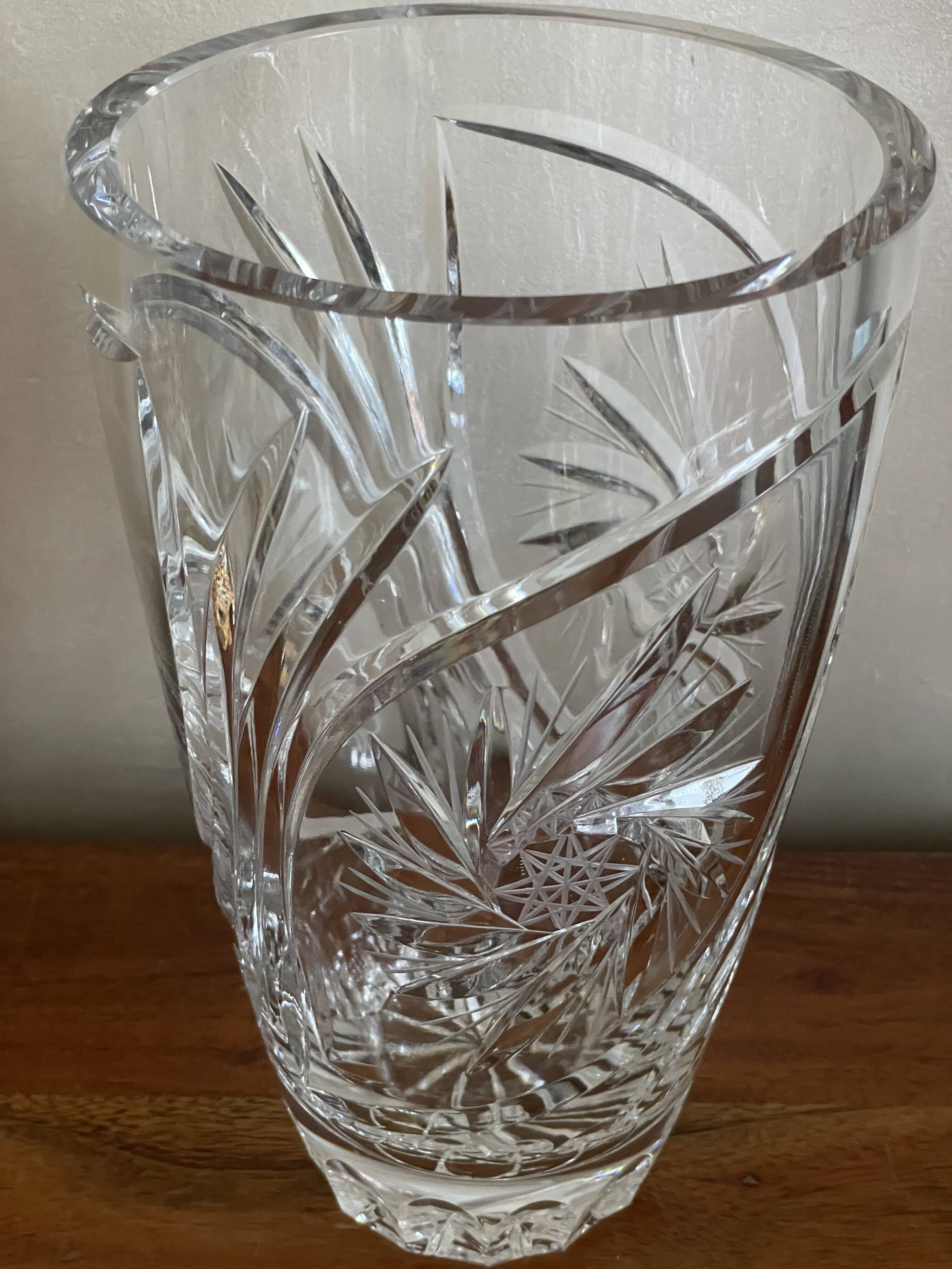 Large crystal vase
