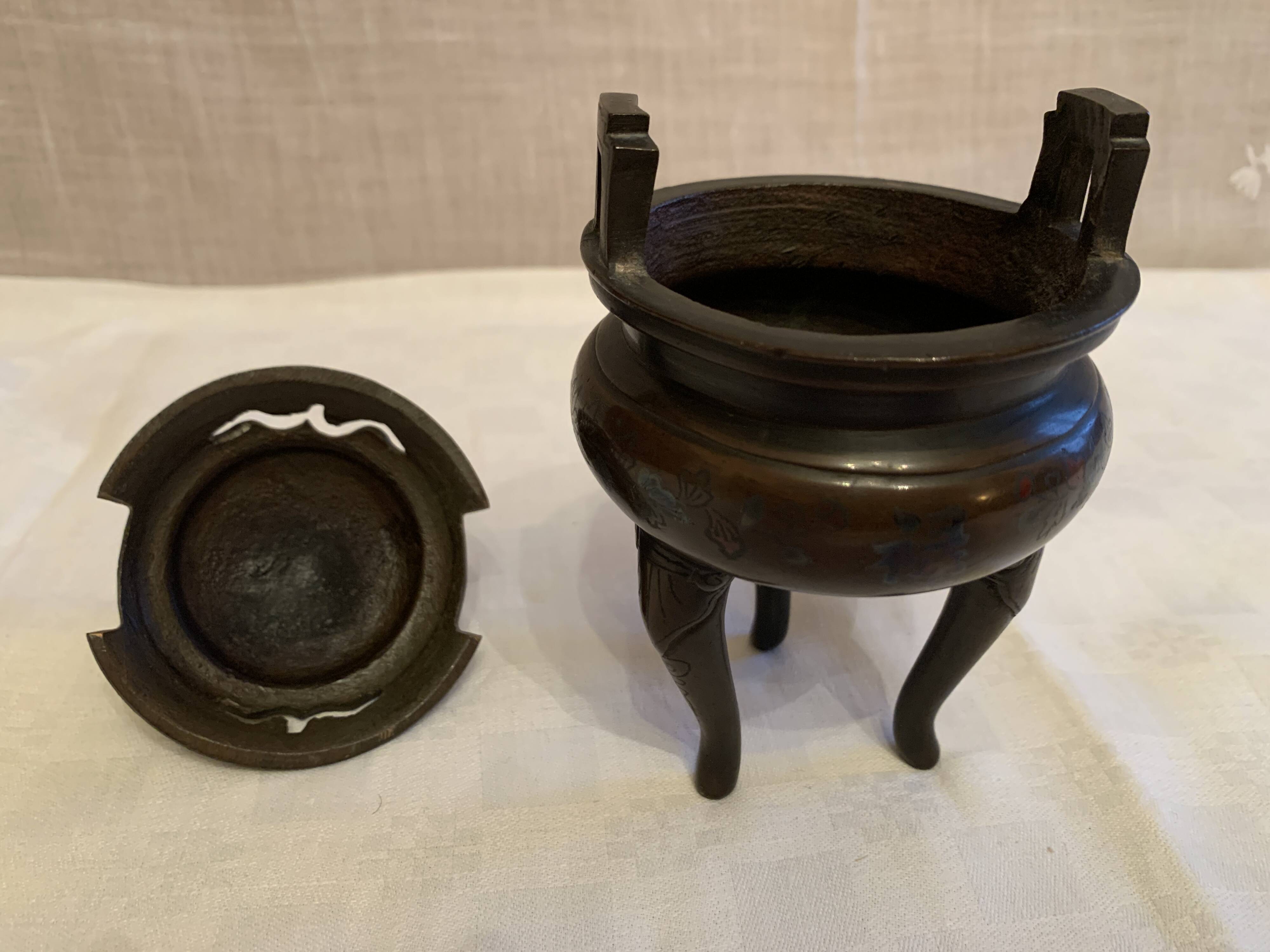 Bronze censer ashtray 1900