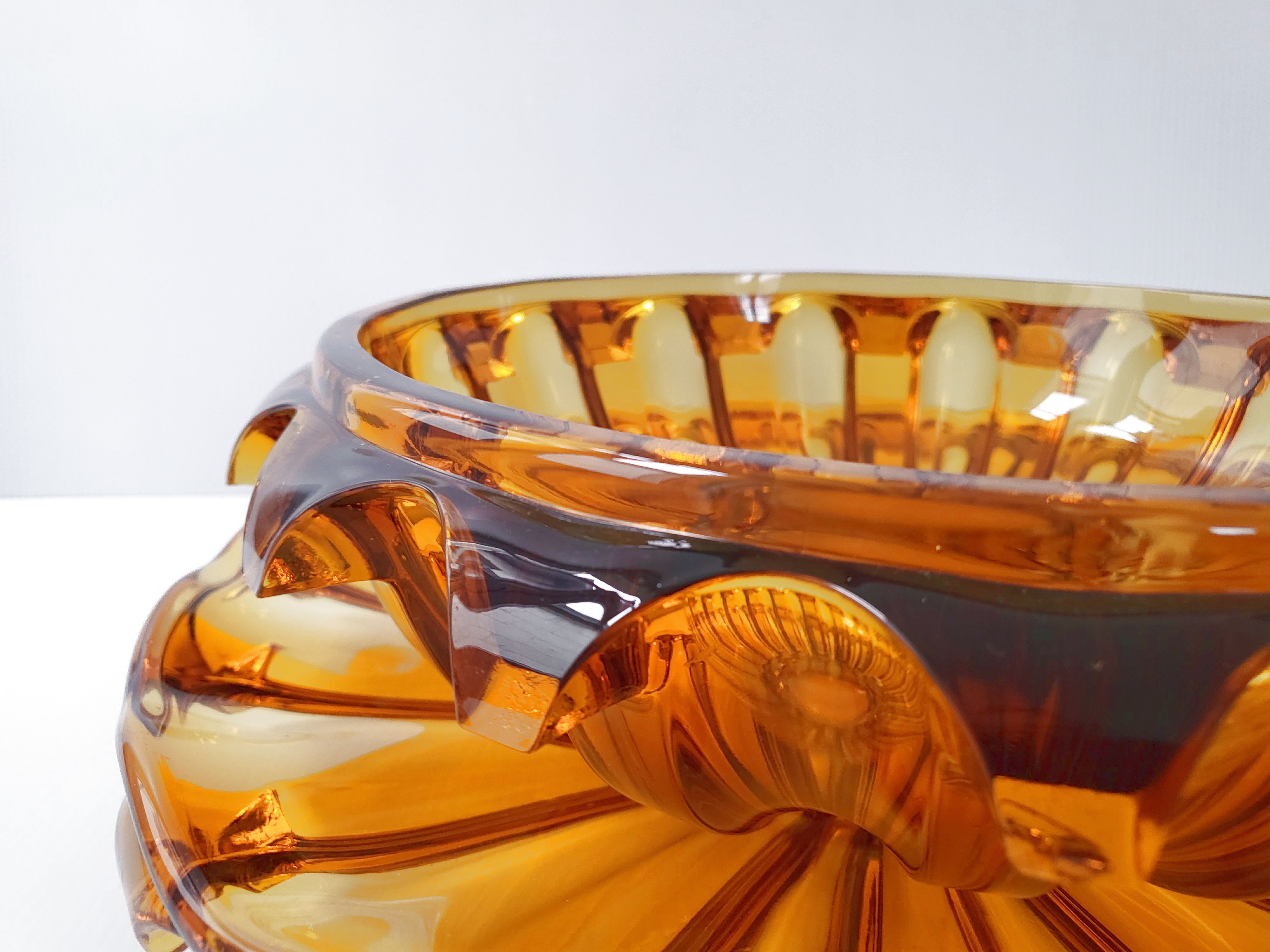 Set of 2 art deco crystal cups 1940