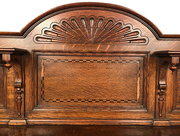 English Renaissance style oak cabinet
