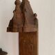 Socle mural en bois sculpté pour statue du 19e siècle