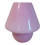 Lampe champignon rose Murano 70's