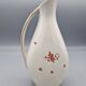 Pichet en porcelaine allemande peint à la main avec motif floral et bordure dorée