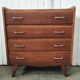 Vintage chest of drawers with solid oak compass legs