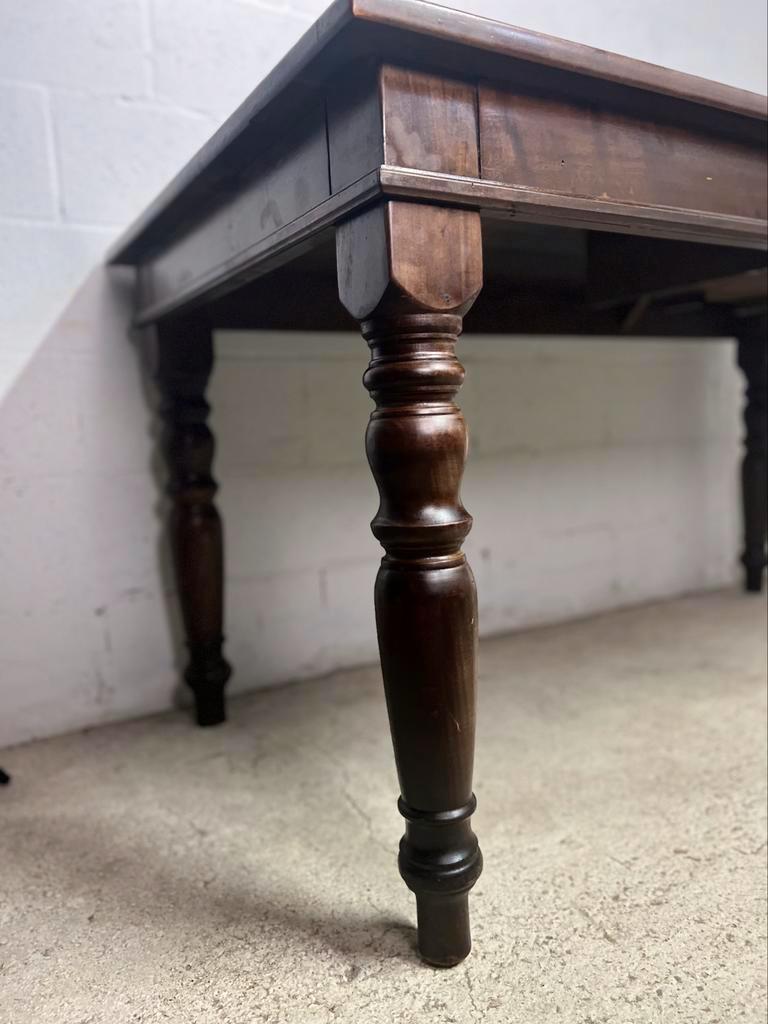 Vintage wooden farmhouse table