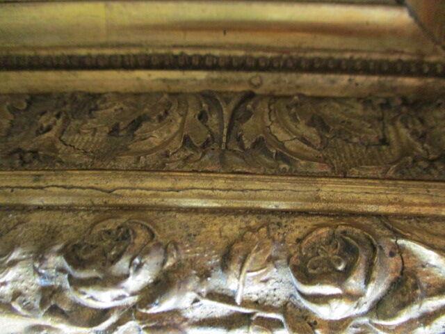 2 antique paintings from the 1700s in golden frame painter De'loste