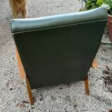 Scandinavian armchair with compass feet