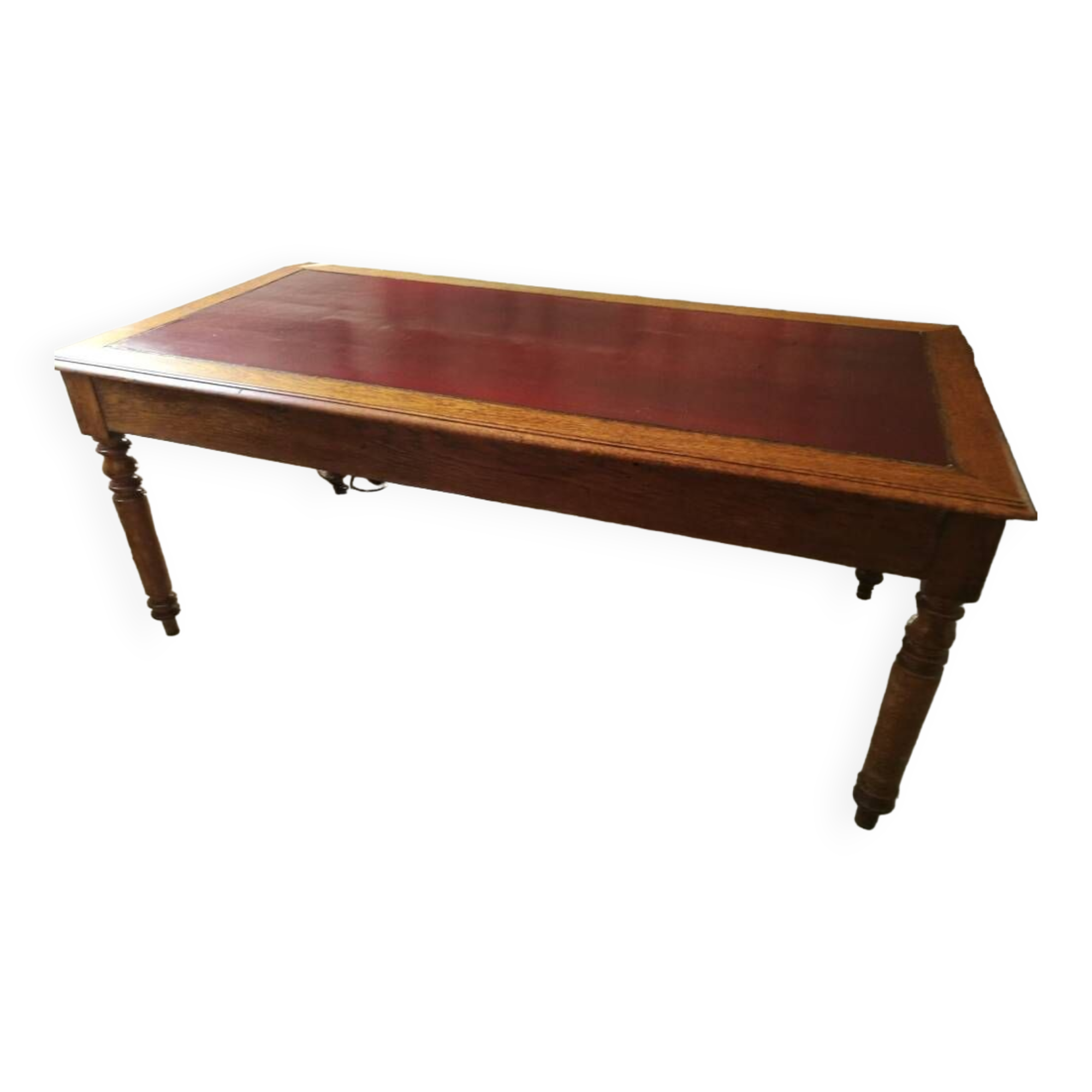 Wood and leather minister's desk