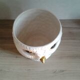 70s ceramic owl head pot cover