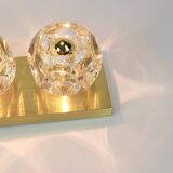 Pair of wall sconces in crystal glass designed by Sciolari for Peill & Putzler.