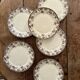 Set of 6 antique ironstone dinner plates, Alphand pattern