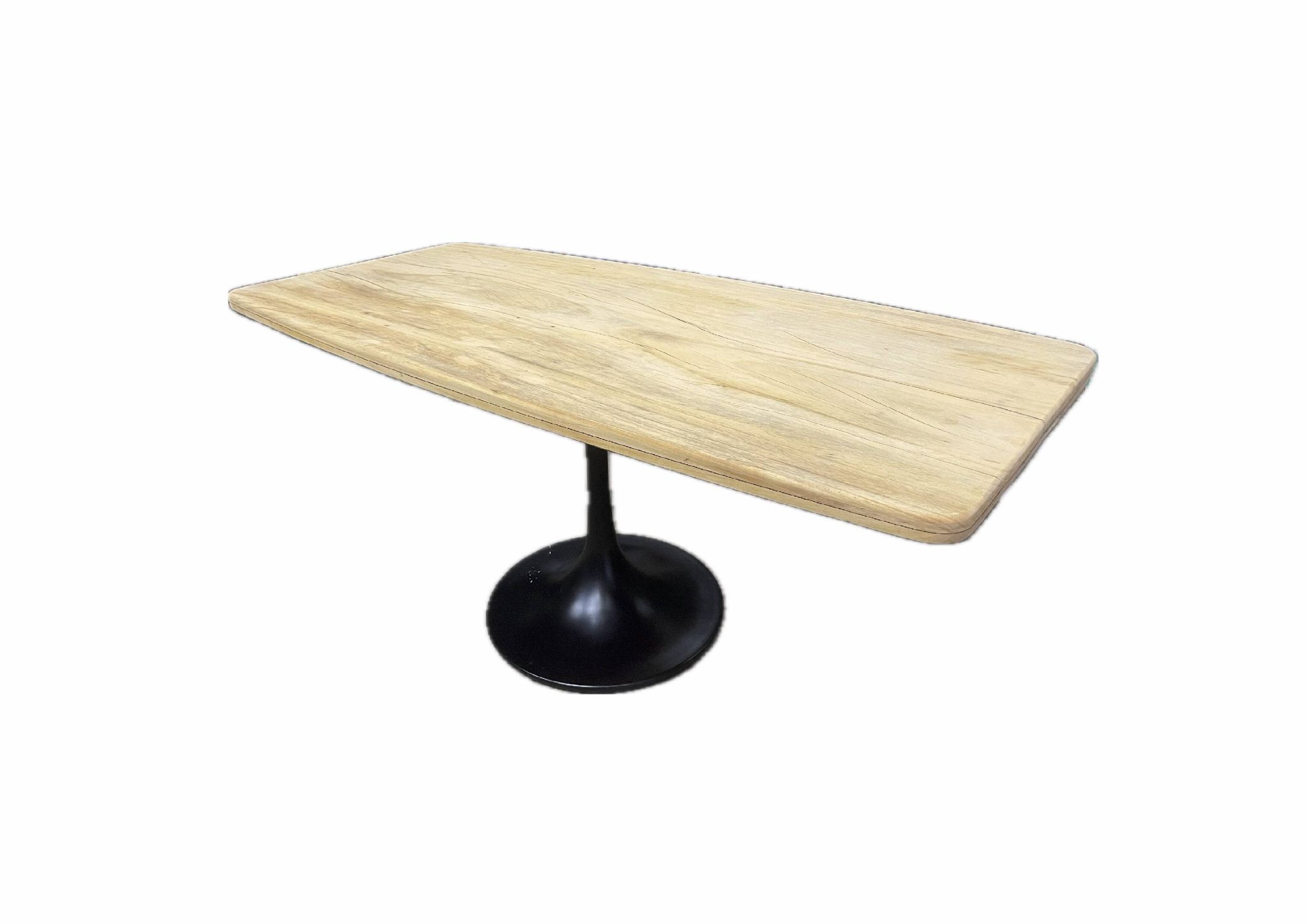 Table plateau Samba massif et pied tulipe