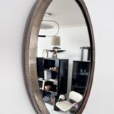 Oval Patinated Bronze Mirror 1950
