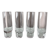 Ensemble de 4 verres à highball sculpturaux vintage brutalistes