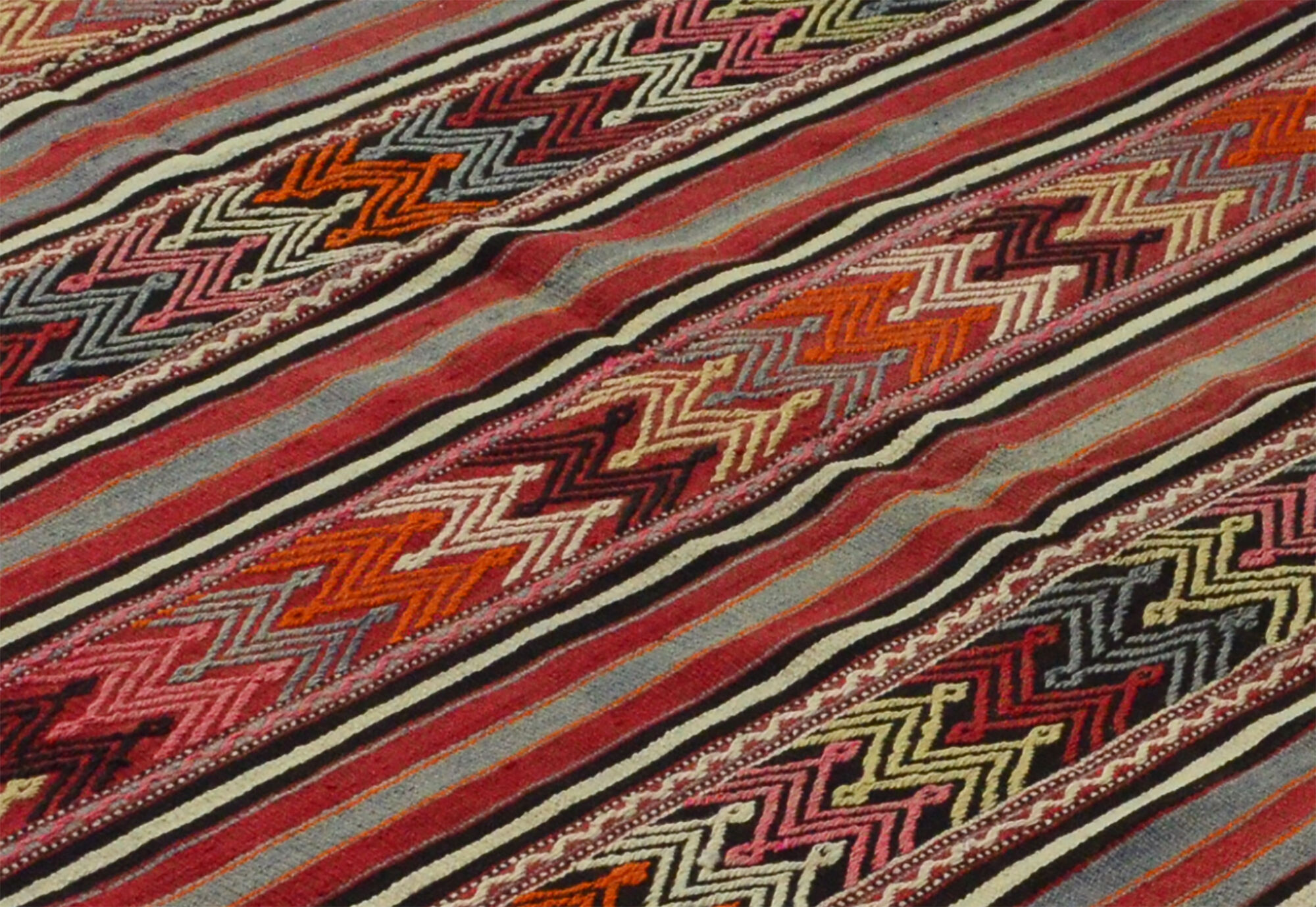 Anatolian handmade kilim rug 226 cm x 137 cm