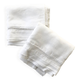 Duo of openwork linen pillowcases