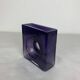 Diabolo vase signed Christian Tortu, blown glass in purple.