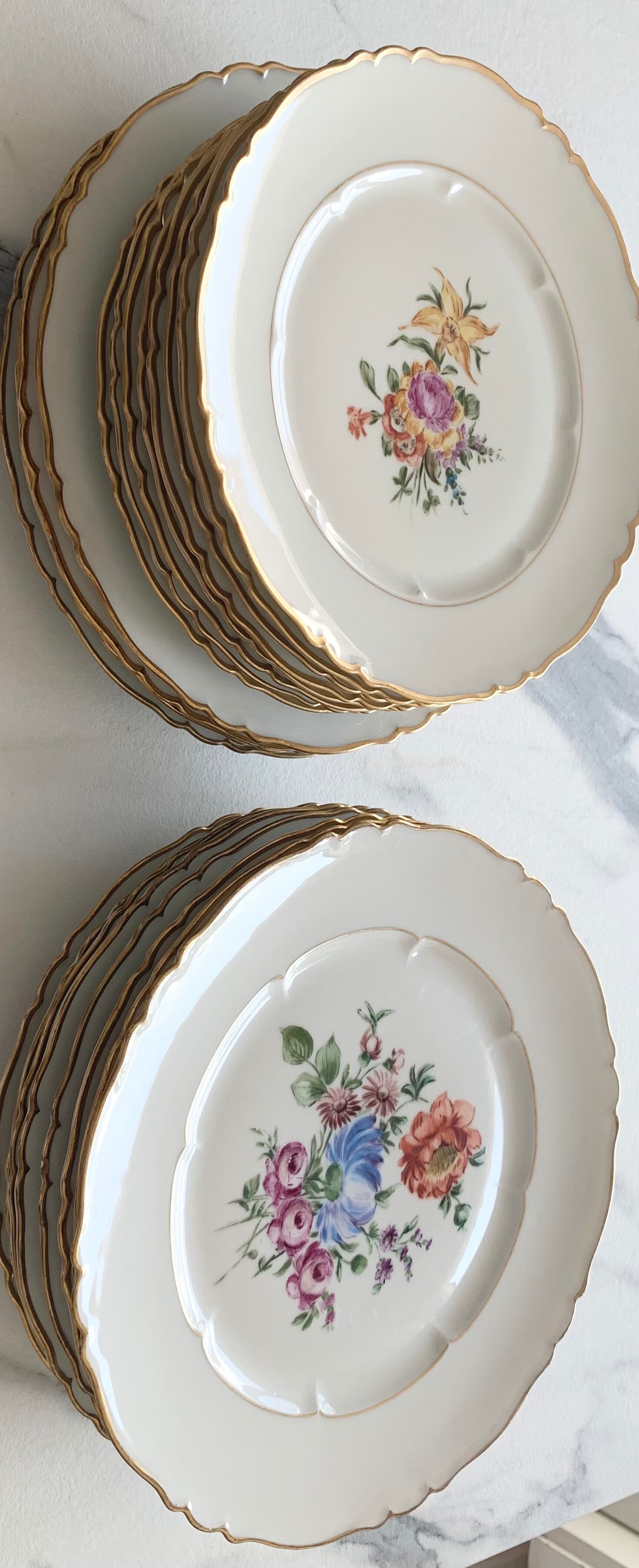 Lot de 20 assiettes anciennes  en porcelaine Haviland
