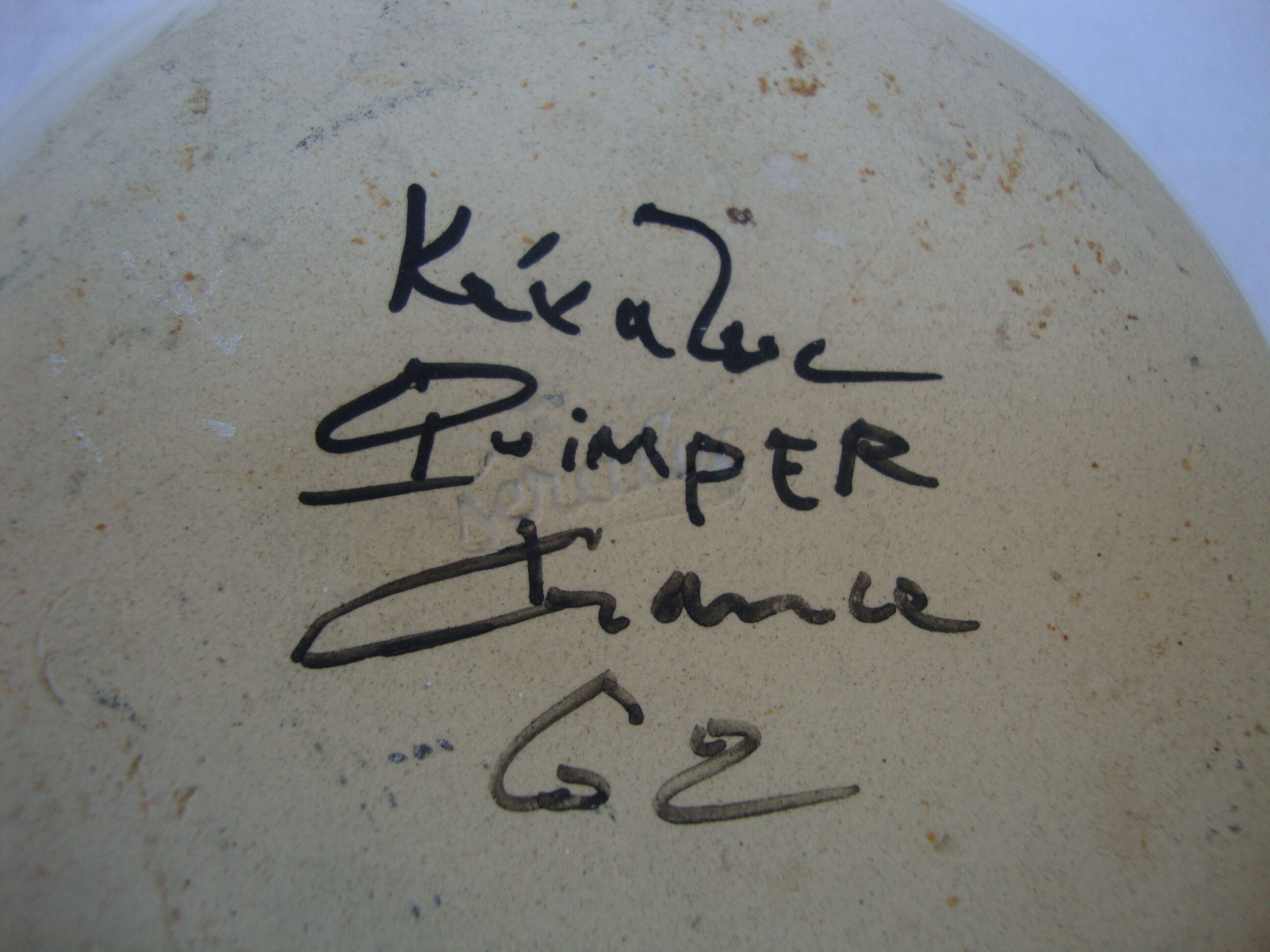 Pan keraluc quimper ceramic 1970