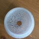Globe lampshade in white speckled blown glass from Clichy