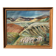 Old painting oil on canvas mountain and shepherd