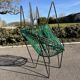 Pair of garden chairs Acapulco 1950 vintage scoubidou metal heaters
