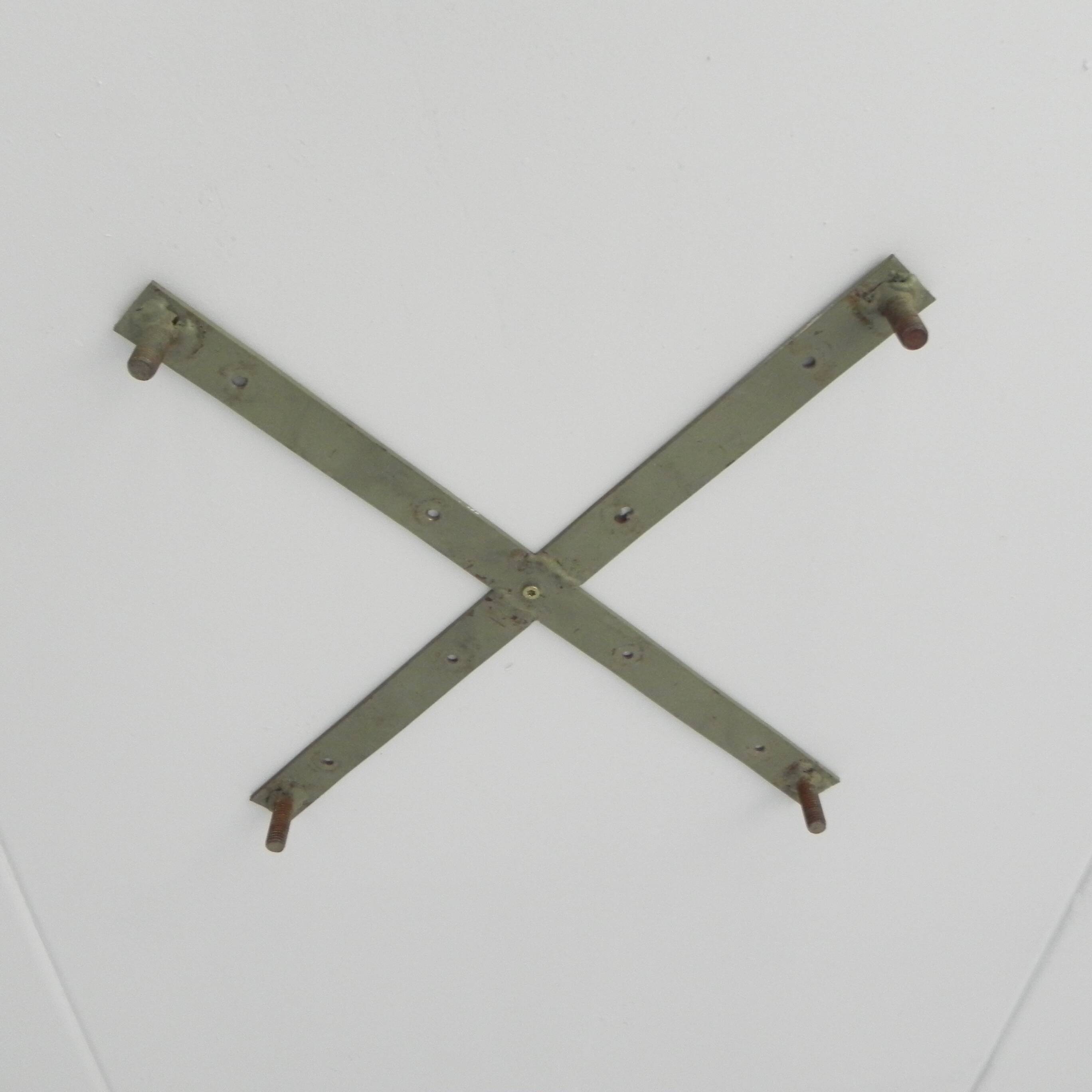 Rare ceiling lamp with 5 glass balls, Ott international, 1970s