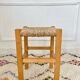 Tabouret bois paillé vintage