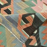 Light Blue & Green Tribal Kilim Rug, 181x315Cm