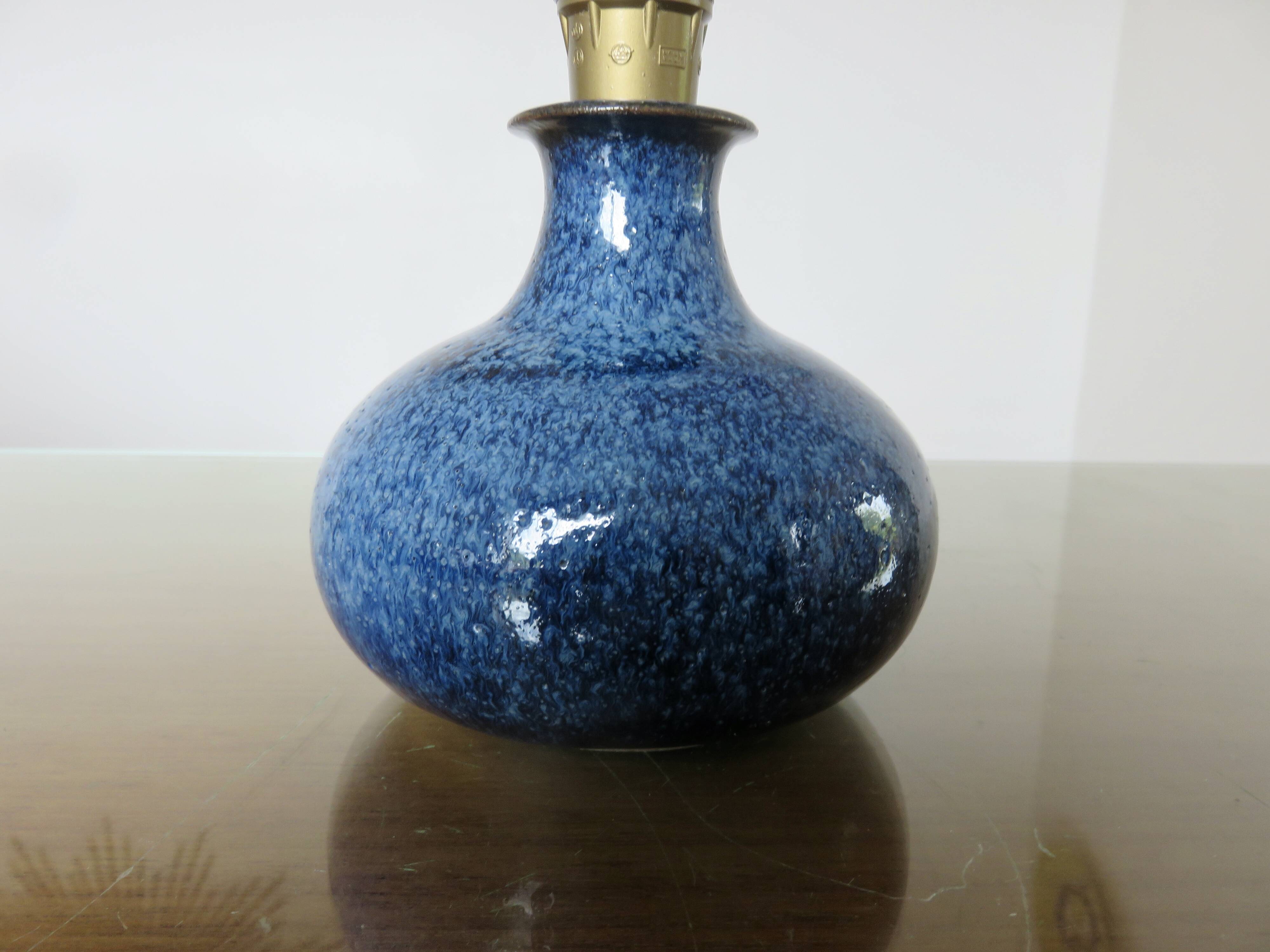 Small glazed stoneware lamp, 1960