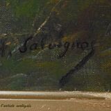 Tableau « Mare sous les Bois » signé A. Salvignac – Début XXe