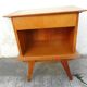 Vintage bedside in light wood