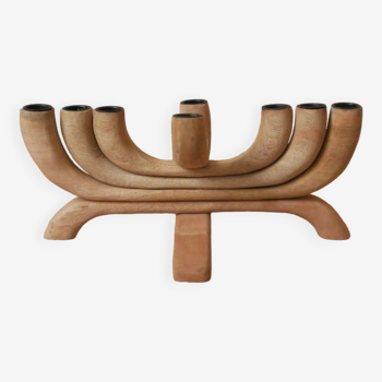 Candle holder modular candelabra mango wood Scandinavian design handcrafted