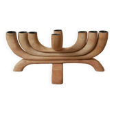 Bougeoir chandelier candélabre modulable bois de manguier design scandinave fabrication artisanale