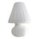 Mid-Century Modern Striped Milky-White "Fungo" Murano Glass Style Table Lam