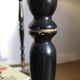 Vintage rolling golden and black dessert in brass and glass