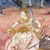 Ensemble de 3 peintures thaïlandaises, Rattanakosin, XIXème siècle