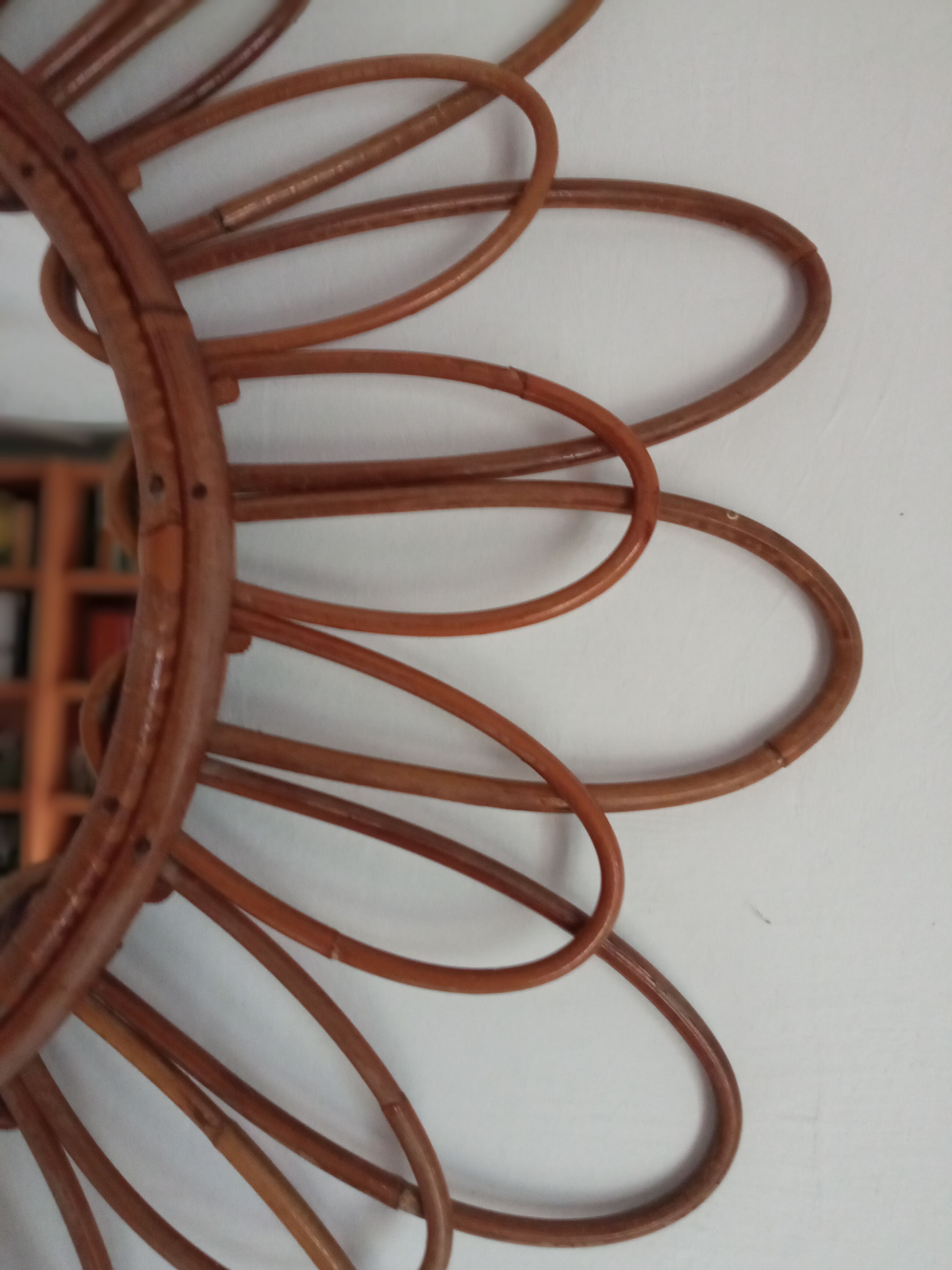 Vintage bamboo mirror 62clm