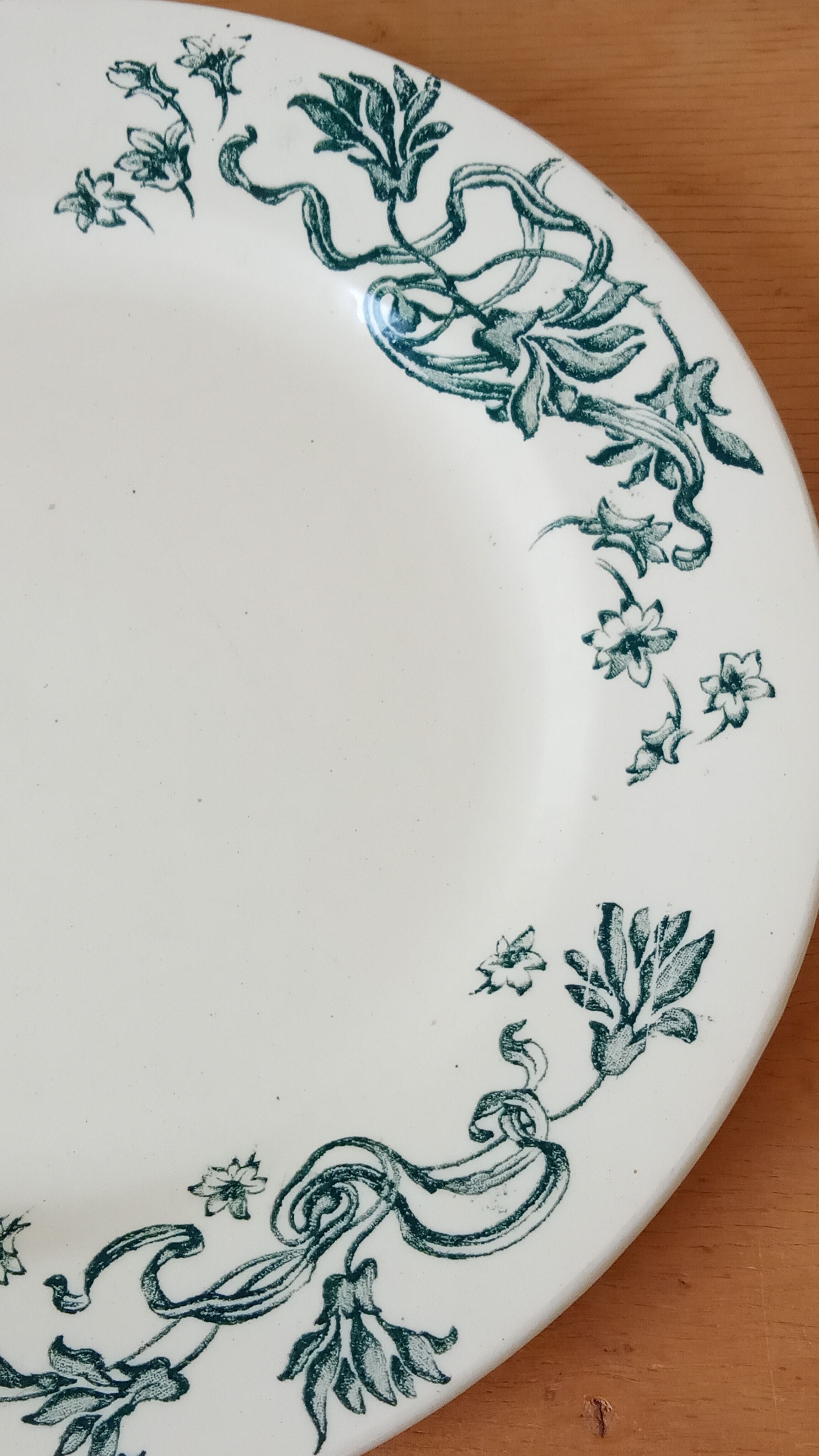 Six assiettes en terre de fer de Salins