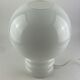 Vintage white glass table lamp bulb by Glashütte Limburg 1979