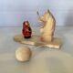 Bogorodskaya traditional Russian wooden bear and matryoshka toy