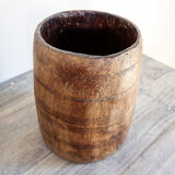 Old wooden pot