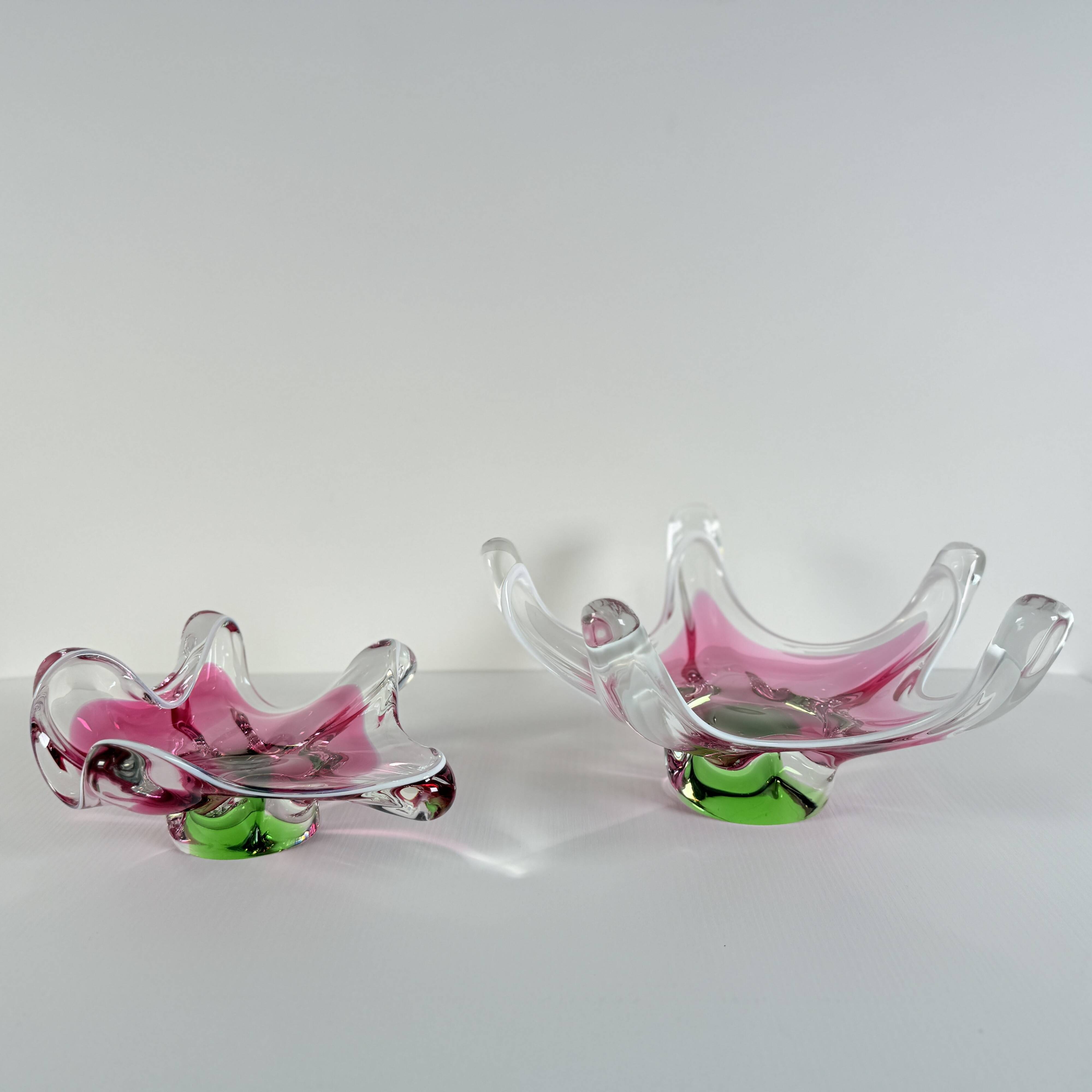 Bol en verre de Bohême en forme d'étoile, Josef Hospodka