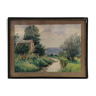 "Landscape of the Norman bocage ", watercolour framed and signed, early 20th century