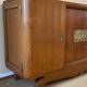 Mid-century vintage Scandinavian 1950s Art Deco Parisian sideboard oak wood