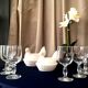 Set of 8 crystal wine glasses